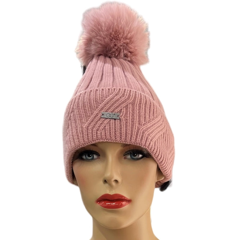 Tuque chaude CoG New York laine #couleur_rose