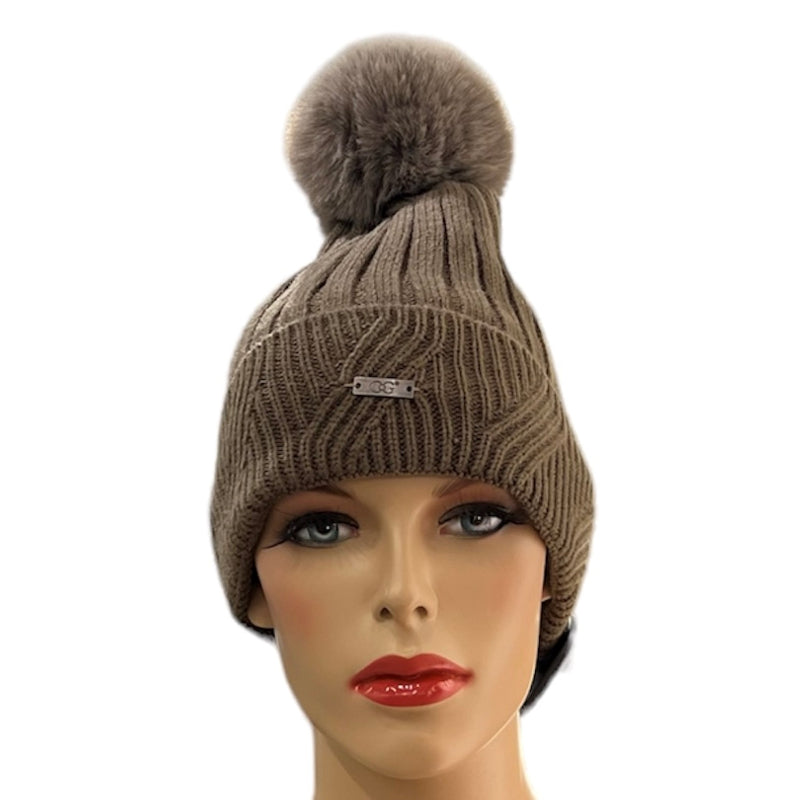 Tuque chaude CoG New York laine #couleur_taupe