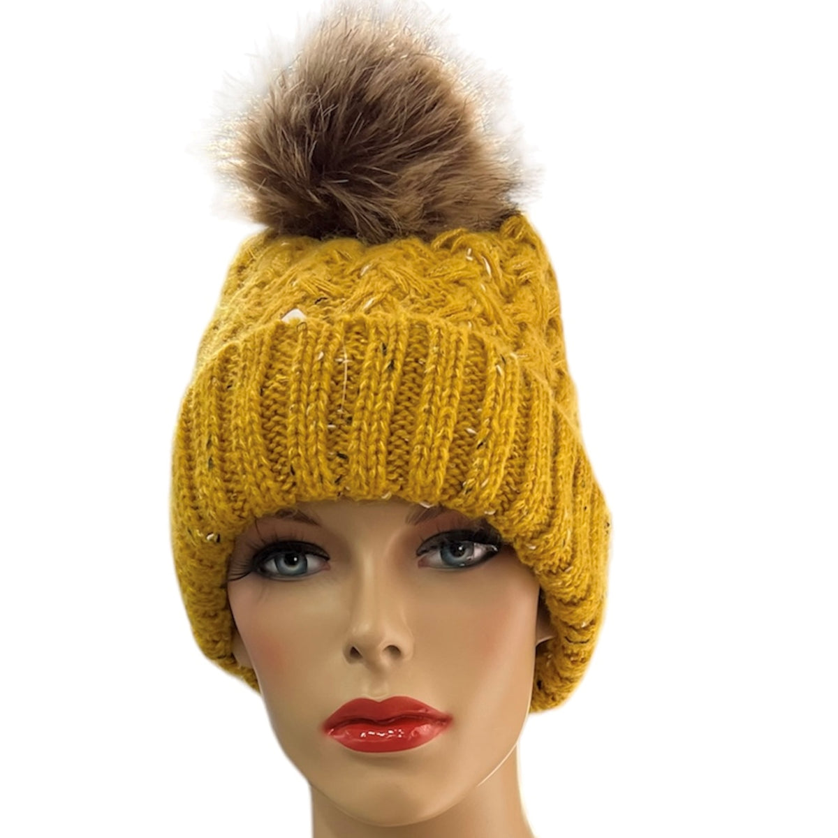 Tuque doublée laine CoG New York #couleur_moutarde
