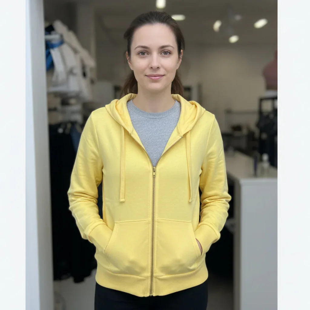 veste hoodie #couleur_jaune