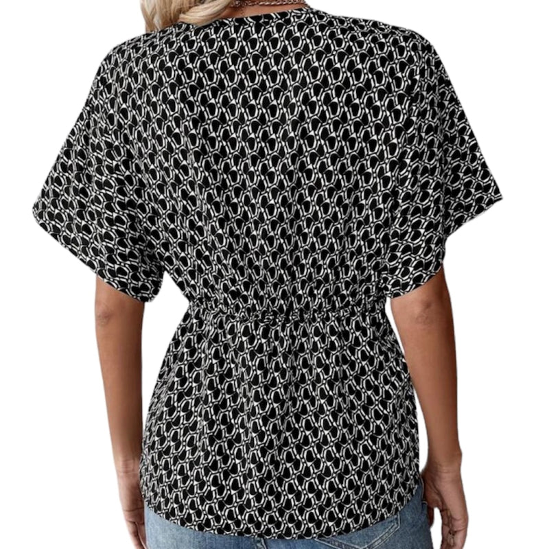 YARA top twisté en avant noir